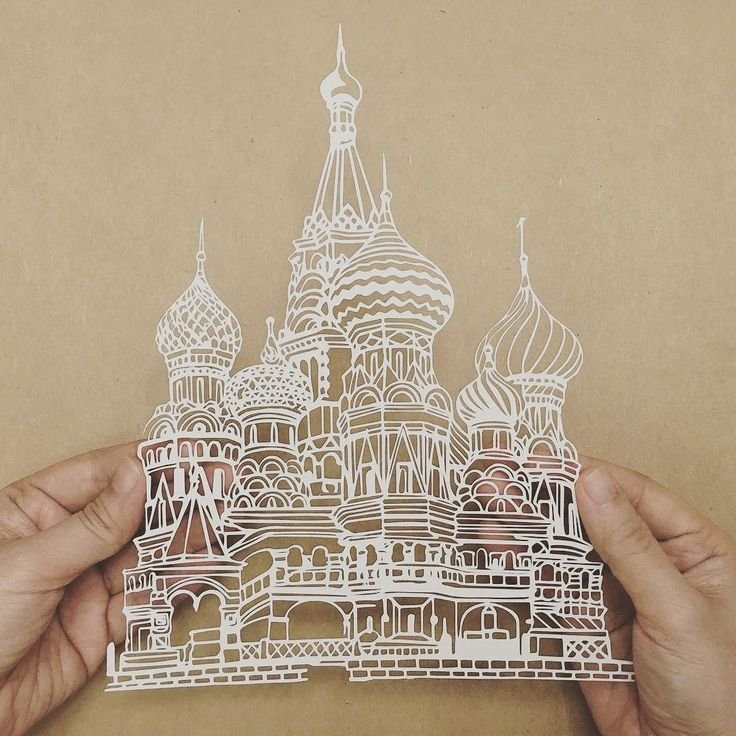 Вытынанка храм Василия Блаженного