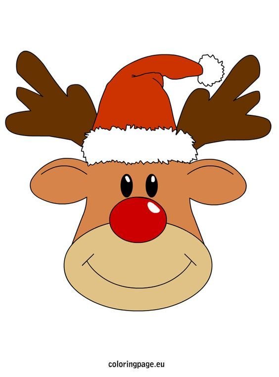 Олень в новогодней шапке