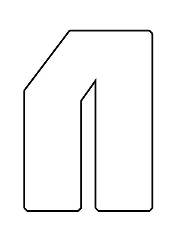 Буква л печатная трафарет