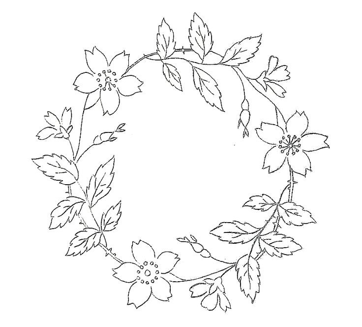 Трафареты цветов для вышивки гладью