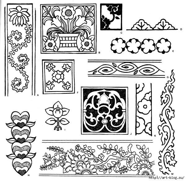 Японские орнаменты и узоры