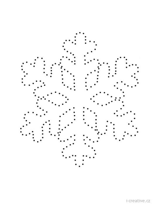 Снежинки обводить