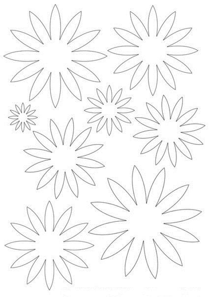 Цветы трафарет для вырезания