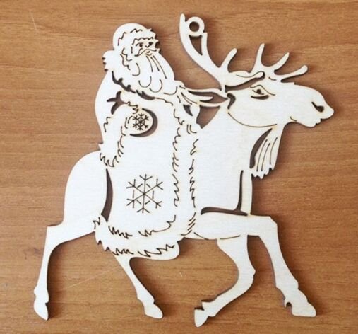 Объемная Новогодняя игрушка из фанеры