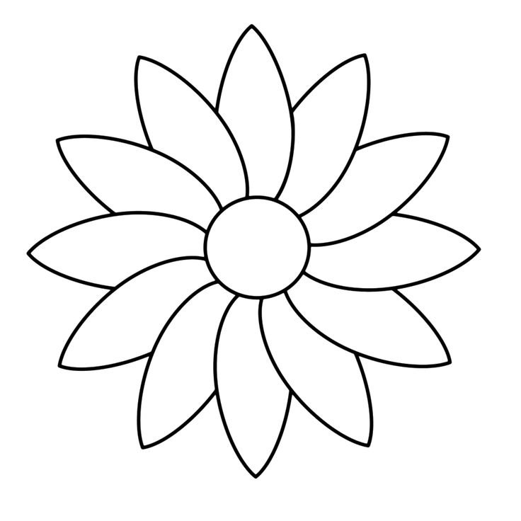 Трафарет цветы для раскрашивания