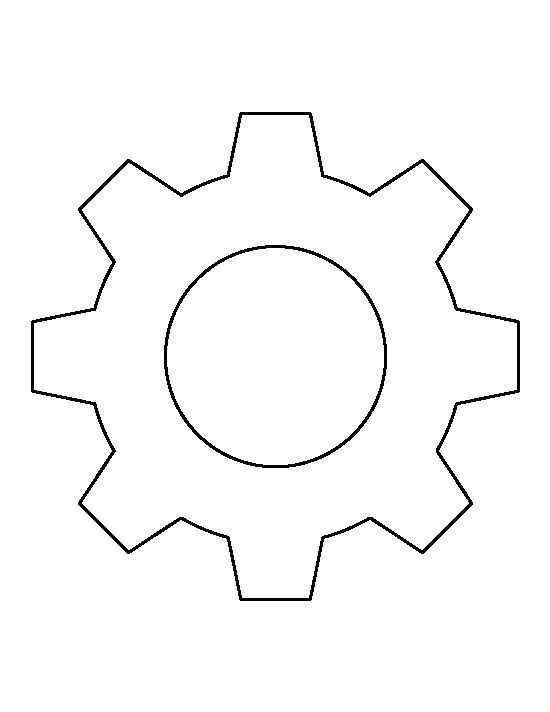 Трафарет шестеренки для вырезания
