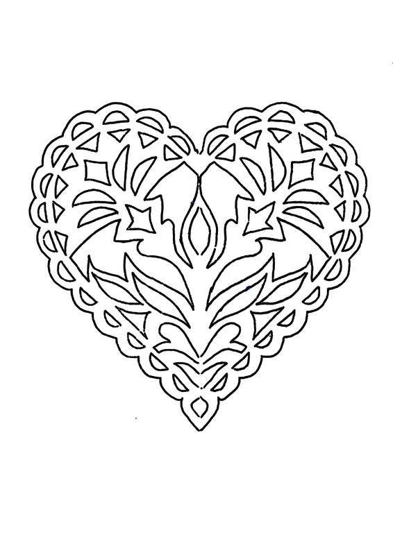 Ажурные сердечки для вырезания