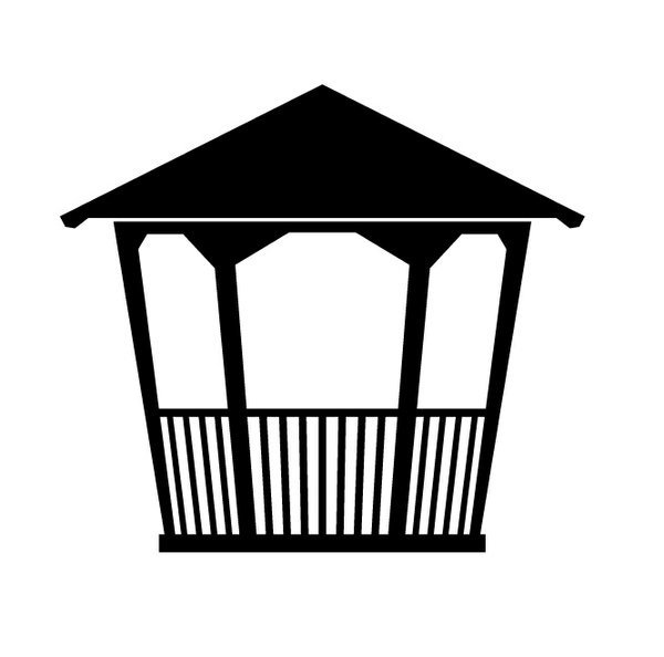 Беседка на белом фоне