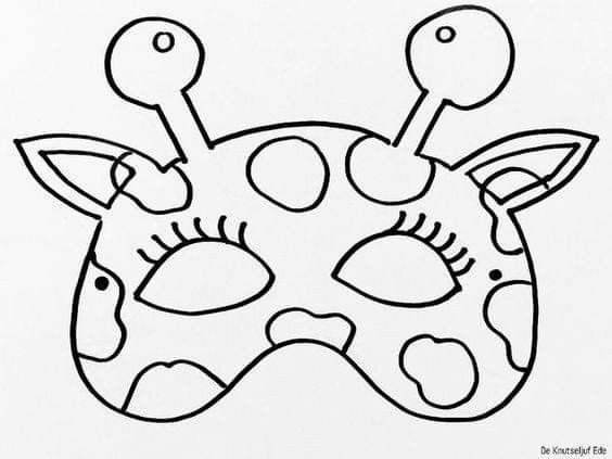 Маска для раскрашивания для детей