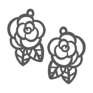 Трафареты серьги