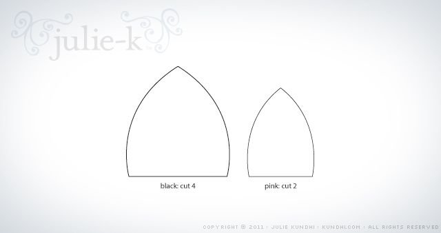 Шаблон ушки белочки на ободок