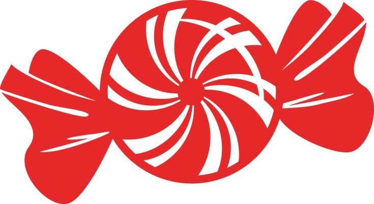 Новогодняя конфета трафарет