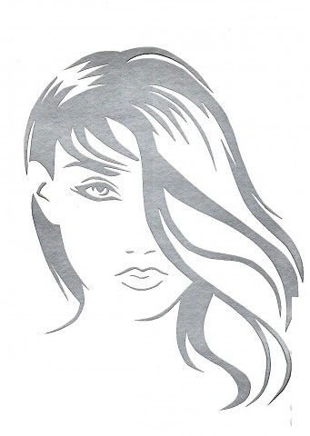 Трафарет женского лица
