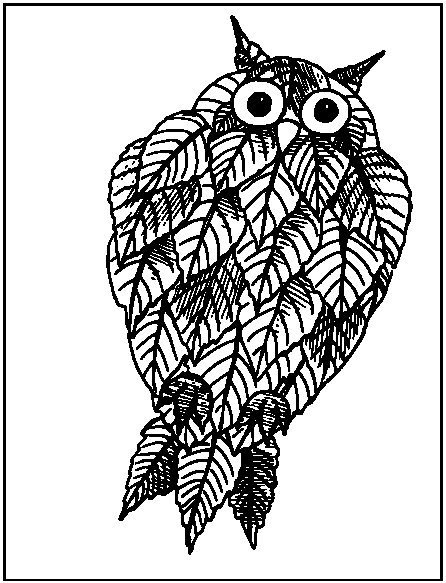 Трафарет для поделки из листьев