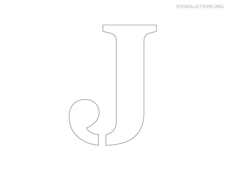 Трафарет буквы j