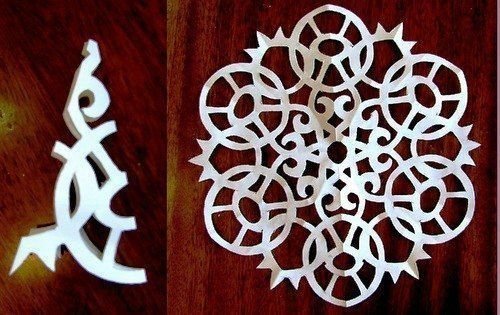 Необычные снежинки из бумаги