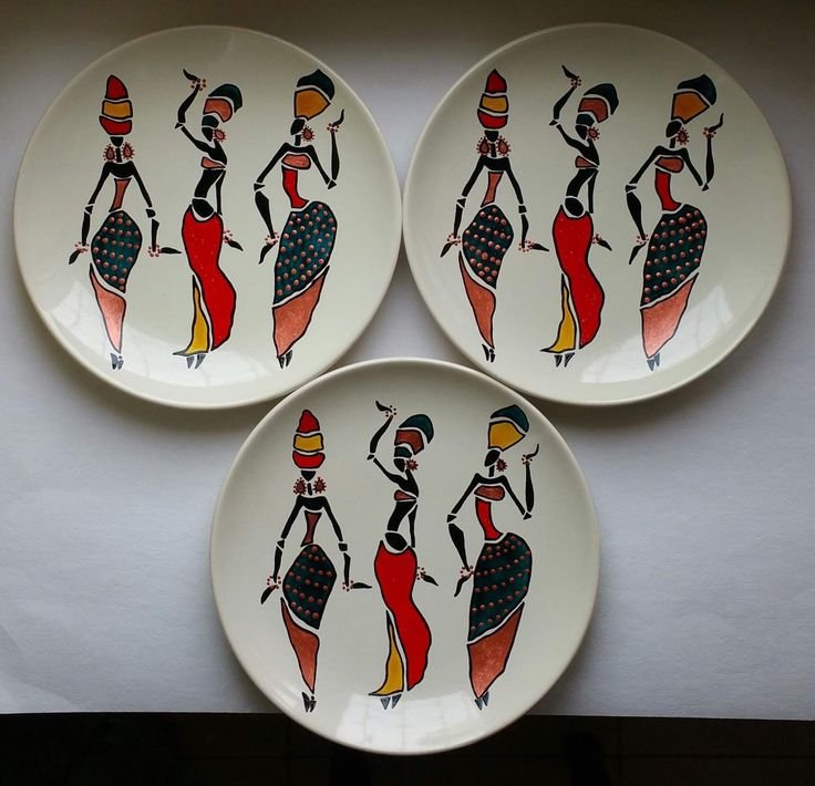 Роспись посуды акриловыми красками