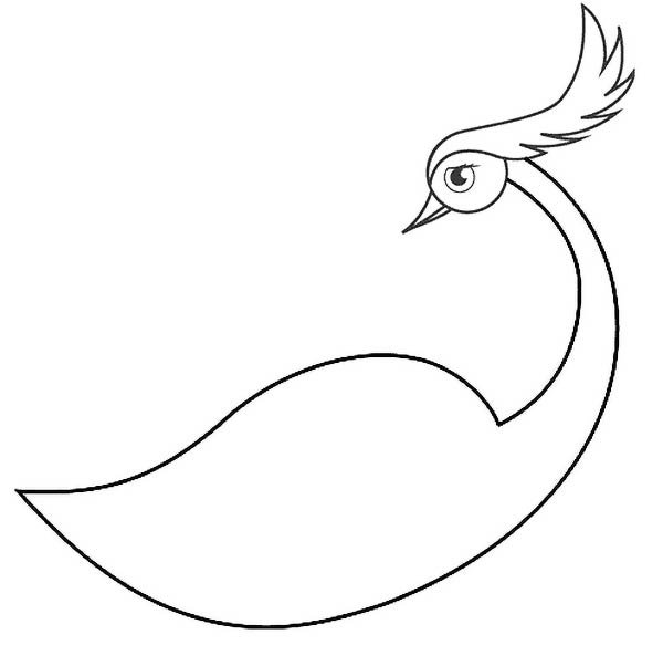 Сказочная птица трафарет