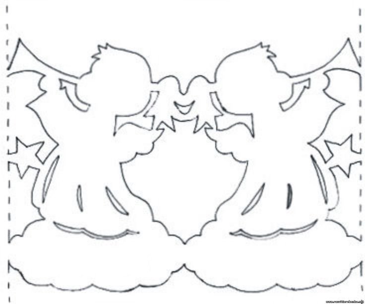 Трафареты к новому году ангелочки