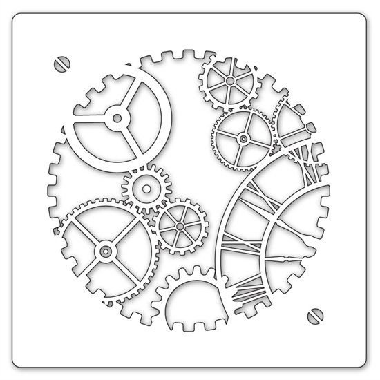 Трафарет шестерни