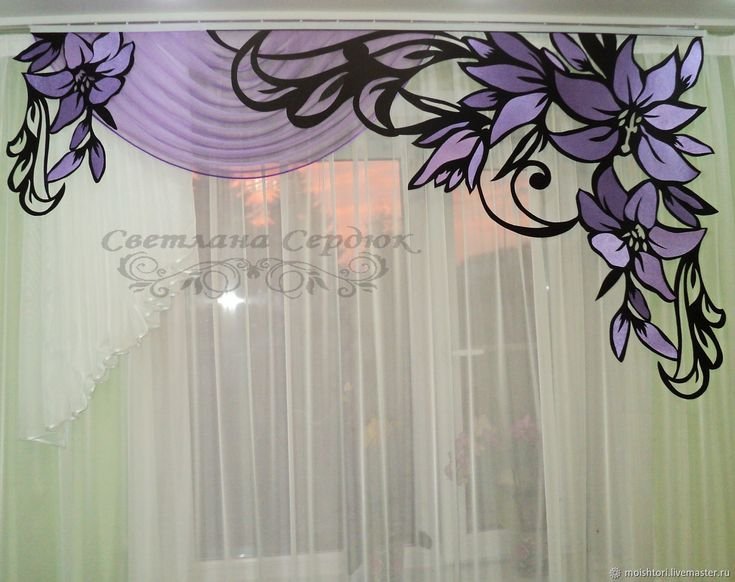 Ажурный ламбрекен м001