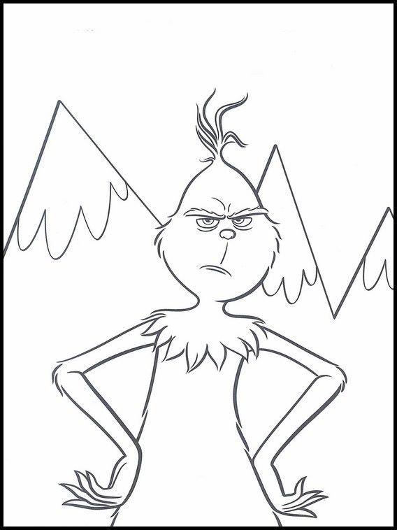 Гринч раскраска из мультфильма