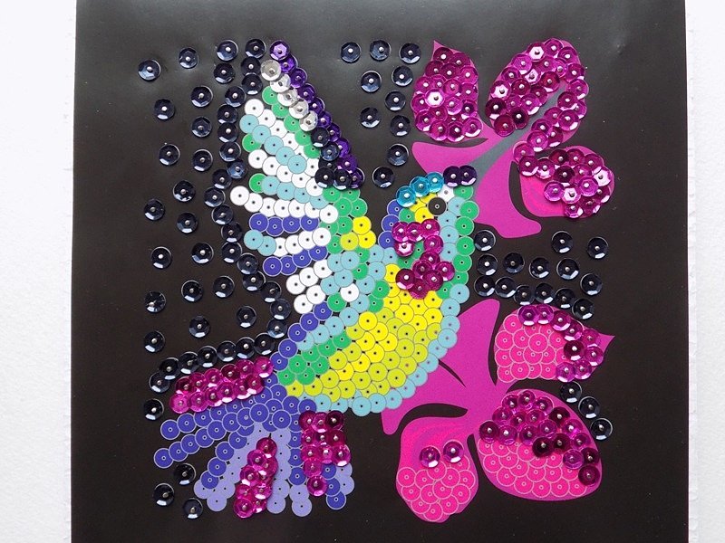 Аппликация из блесток