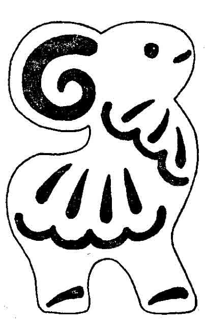 Традиционная роспись козули Архангельские