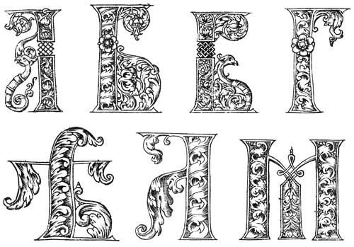 Заглавные буквы в Старорусском стиле