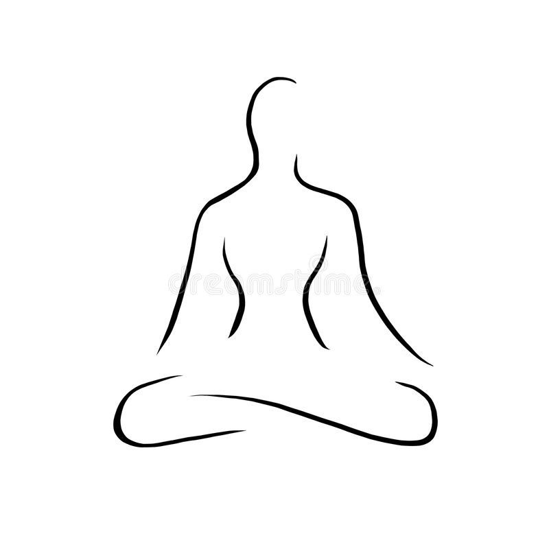 Йога контур одной линией