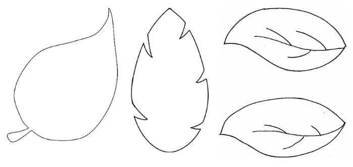 Трафареты "листья"