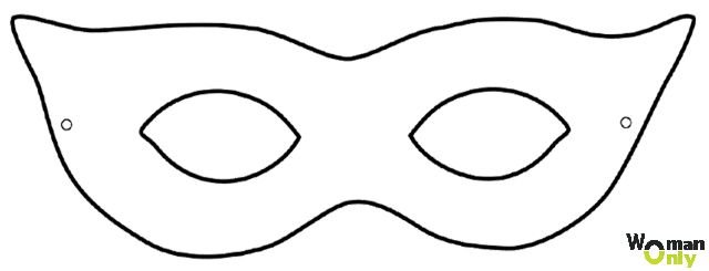 Карнавальная маска трафарет