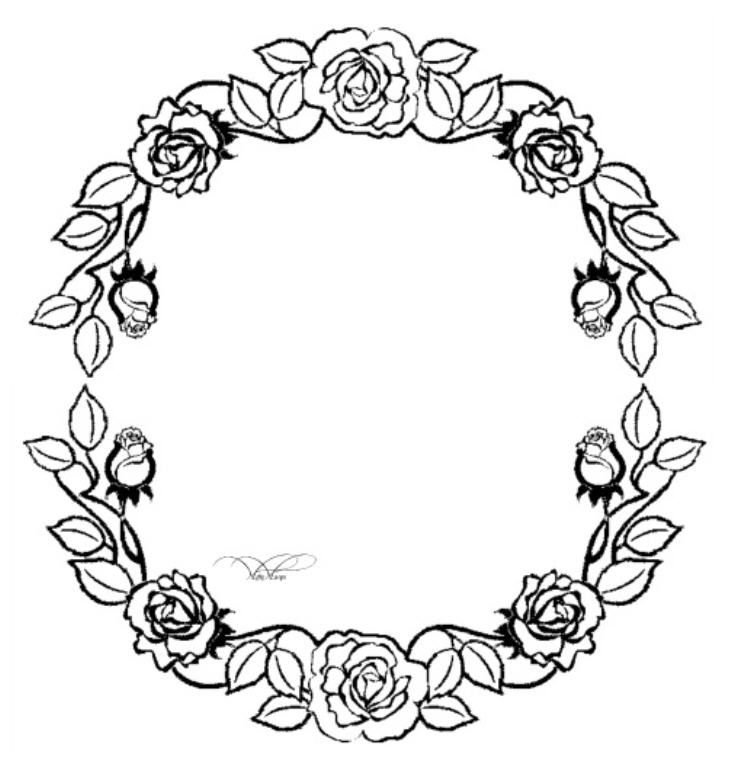 Цветочный орнамент в круге