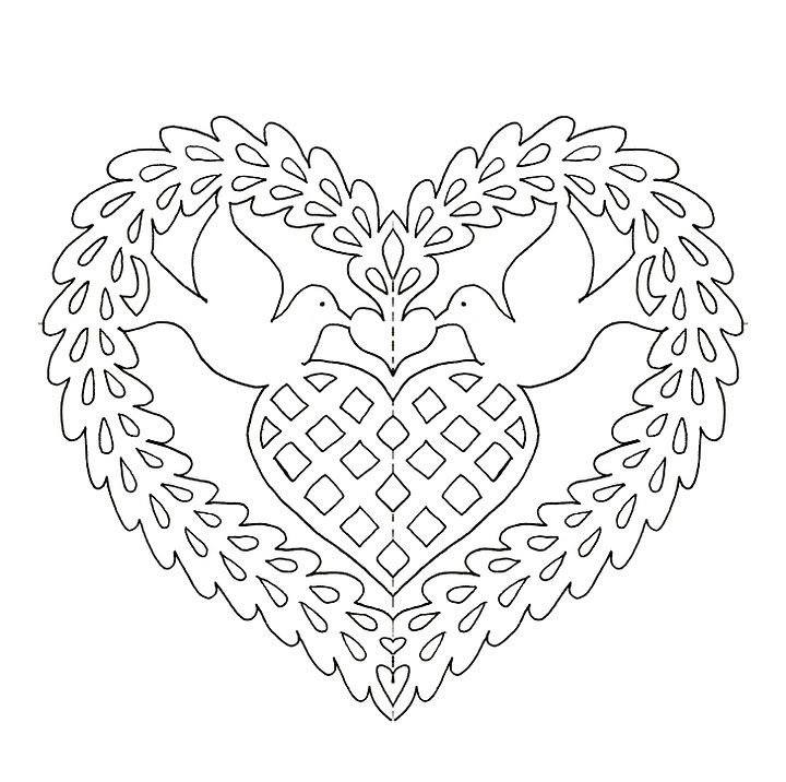 Раскраска сердечко