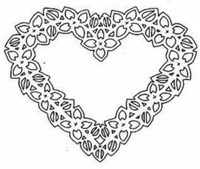 Трафарет сердечки