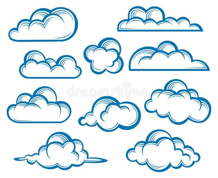 Облако раскраска