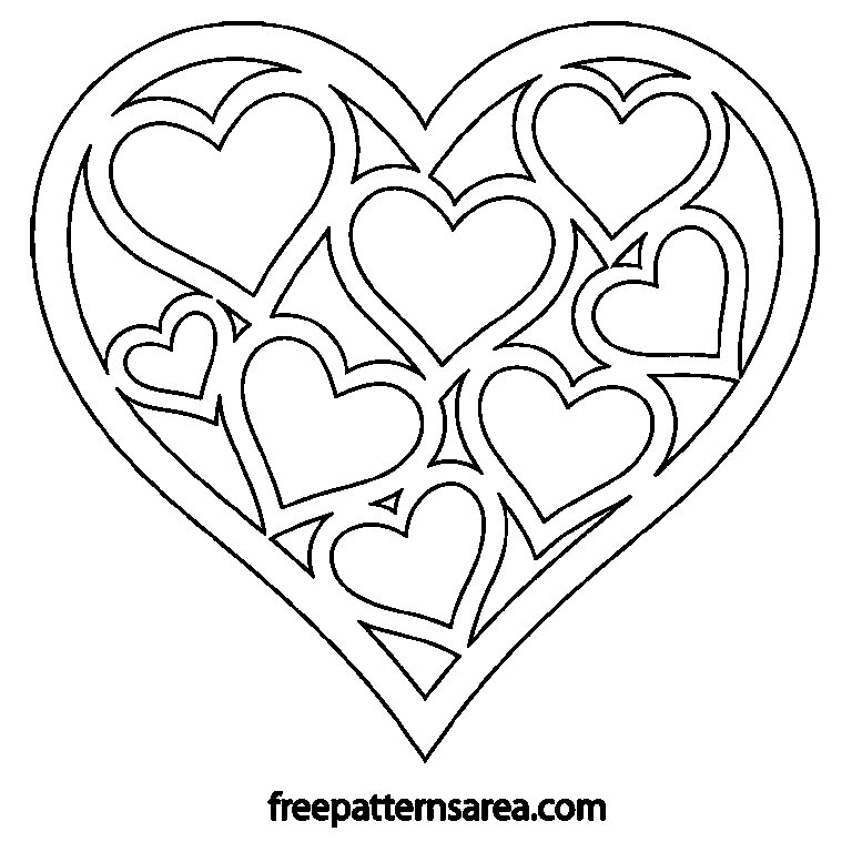 Трафарет сердечки