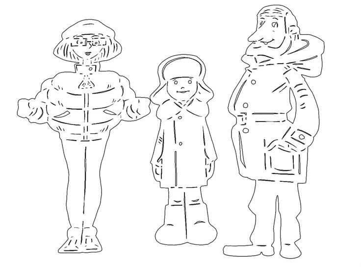 Новогодние вырезалки на окна Простоквашино