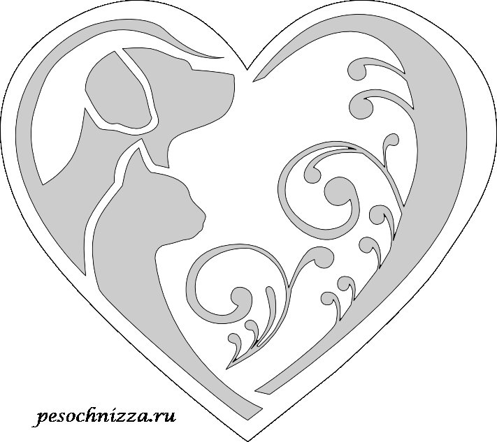 Трафарет сердечки