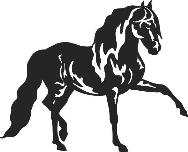 Лошадка трафарет