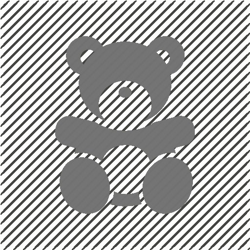 Мишка игрушка силуэт