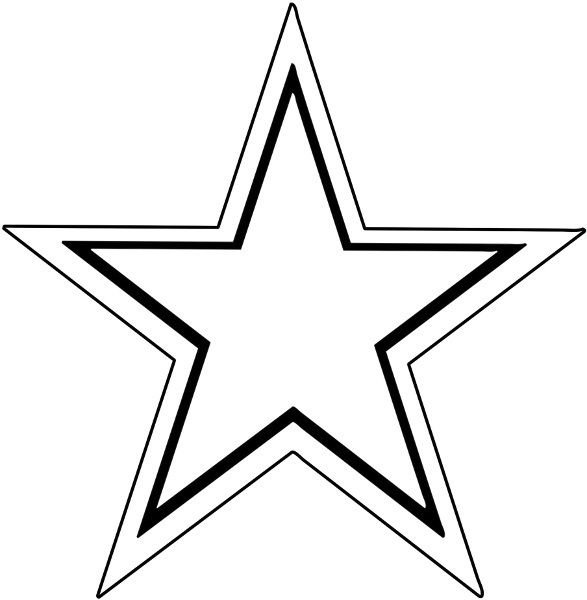 Пятиконечная звезда контур