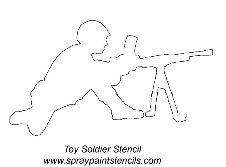 Солдат трафарет для вырезания из бумаги