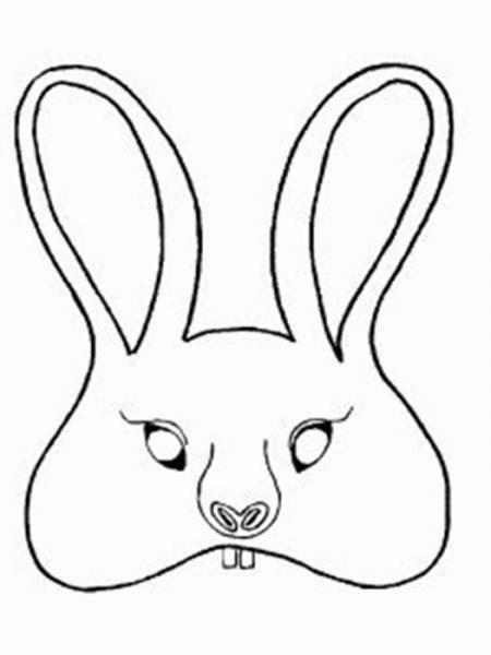 Маска зайца раскраска