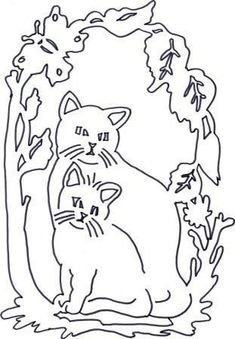 Вытынанки котики