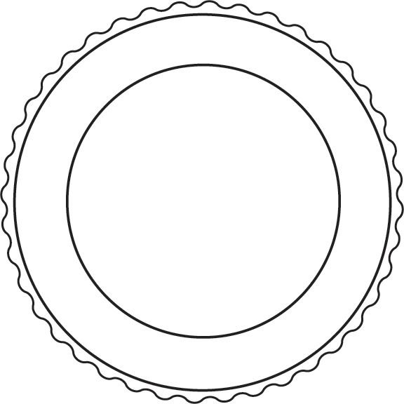 Тарелка раскраска