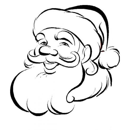 Голова Деда Мороза на окно