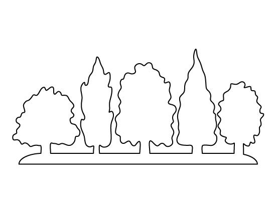 Трафарет дерева для макета