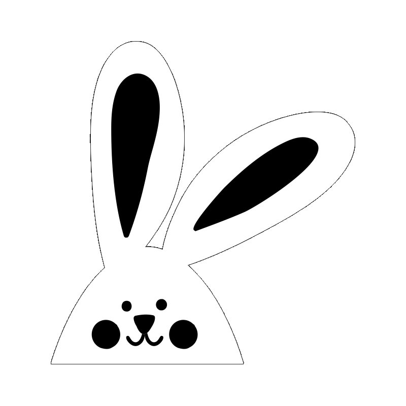 Трафарет зайчика