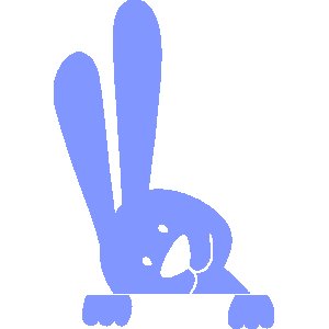 Заяц выглядывает